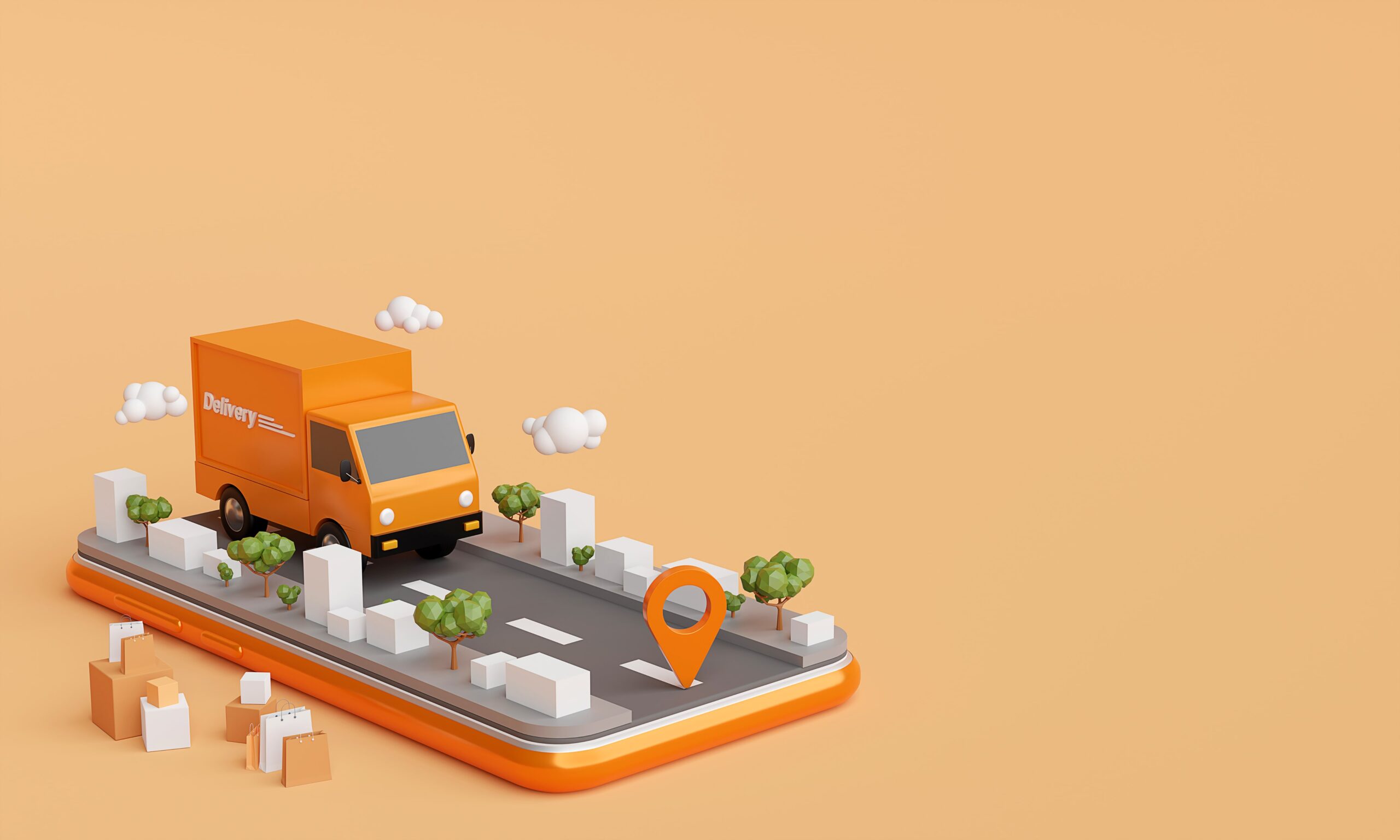 delivery service mobile application 3d rendering min scaled