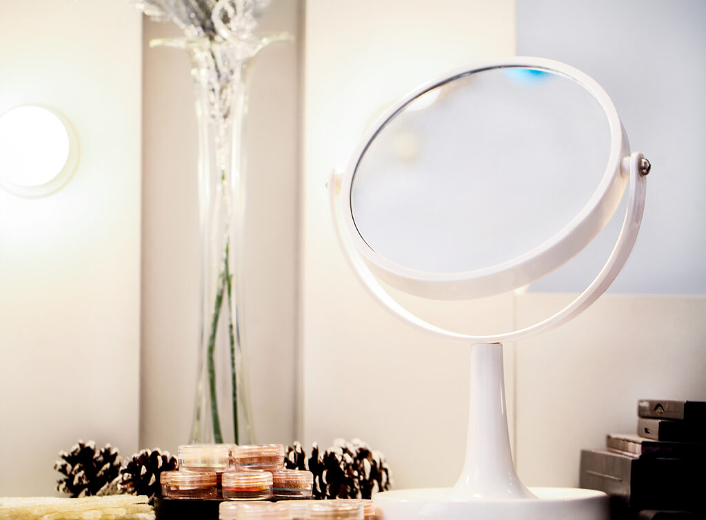 cosmetic set on light dressing white table 2025 02 12 05 41 53 utc