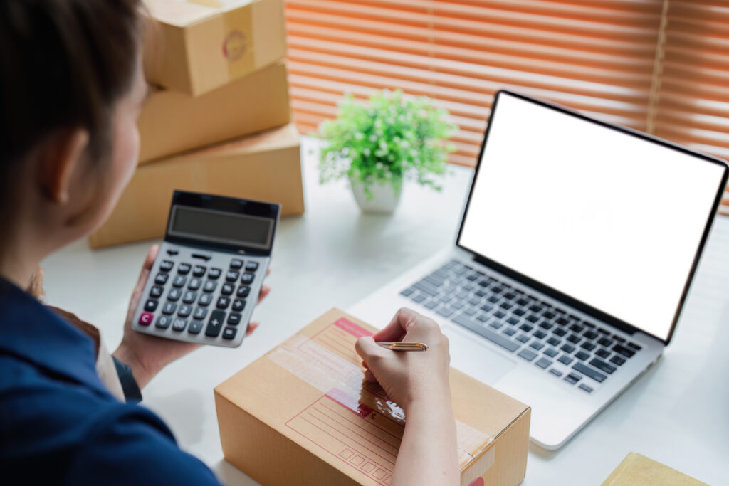 entrepreneur using calculator in her hand calcula 2025 02 20 04 36 28 utc