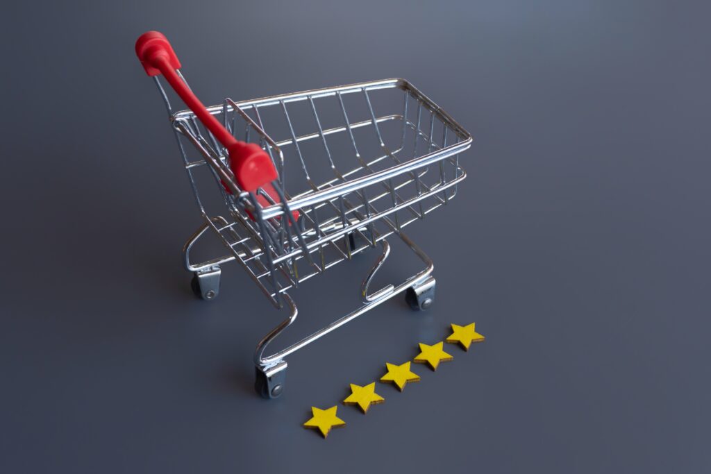 shopping cart and five stars rating 2025 03 16 03 21 43 utc