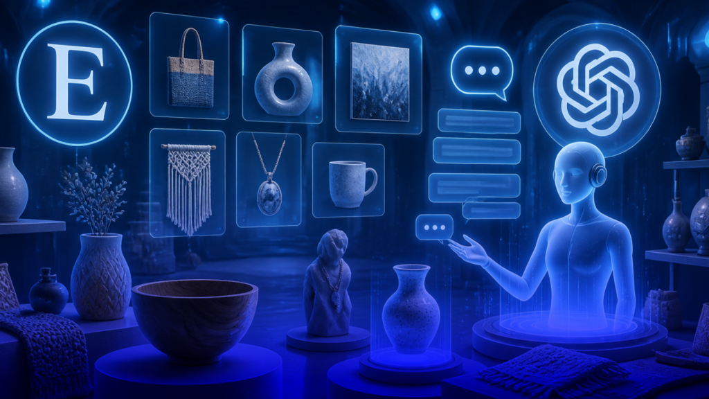 Navlungo Mayıs 2026 Aylık E-İhracat Bülteni 4 4 Etsy ve ChatGPT Is Birligiyle Yapay Zeka Destekli Alisveris Donemi